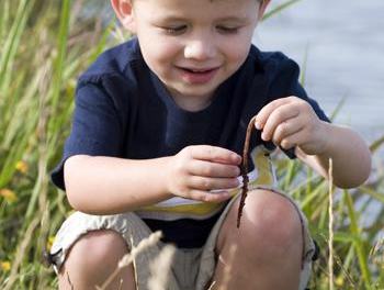 Child playing outside