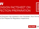 promotional header with text New Extension Factsheet on Inspection Preparation