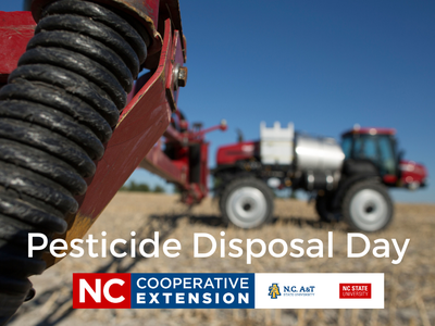 Sprayer in field. Pesticide Disposal Day