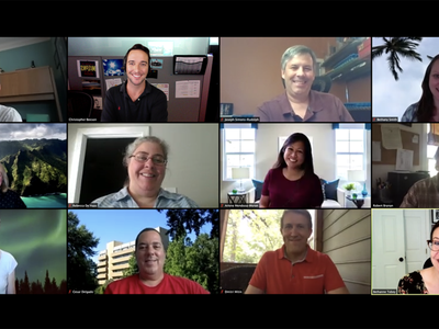 Zoom meeting with twelve participants