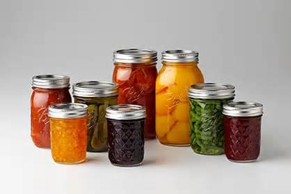 Preserved food in jars.