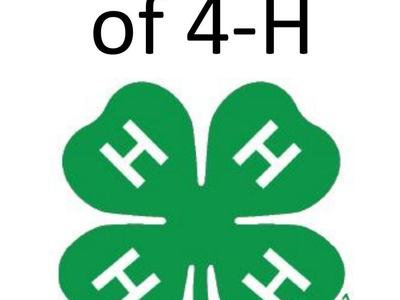 A Taste of 4-H text above green 4‑H clover; "Cooperative Extension's Youth Development Program"