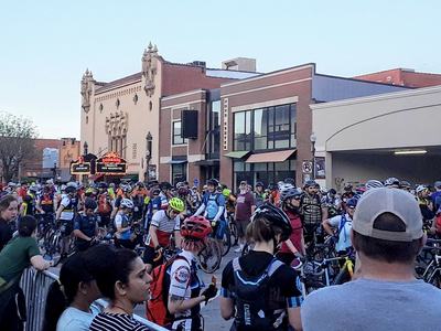 Cyclists Finish a Race
