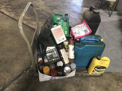 pile of pesticides collected for waste collection day