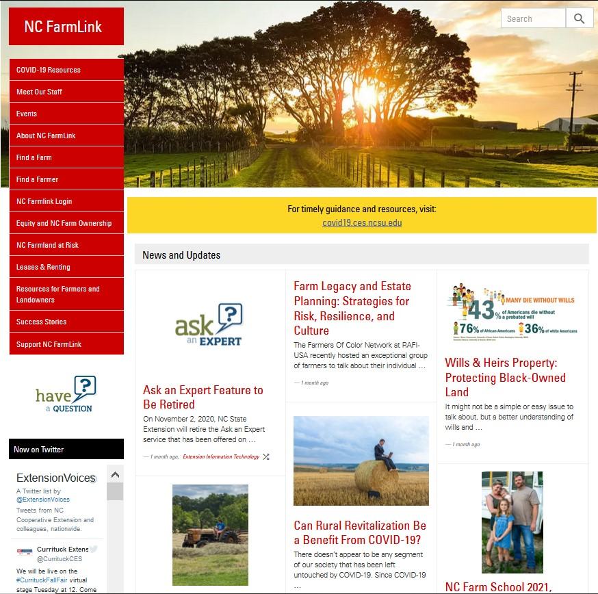 NC FarmLink website