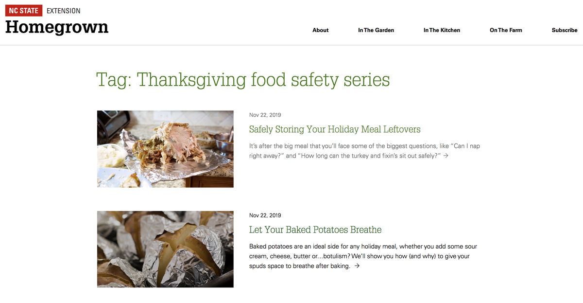 Food safety videos