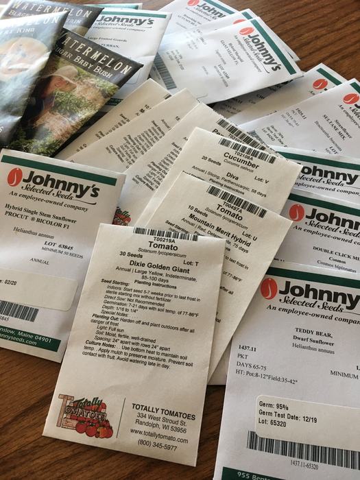 Vegetable Seed Packets