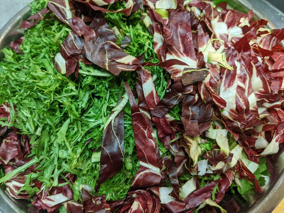 Radicchio and mustard greens
