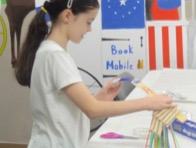 Girl with home made catapult