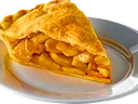 slice of apple pie on a plate