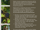 Flyer: Fruit Pruning Workshop—blueberry, blackberry, apple pruning dates and registration info