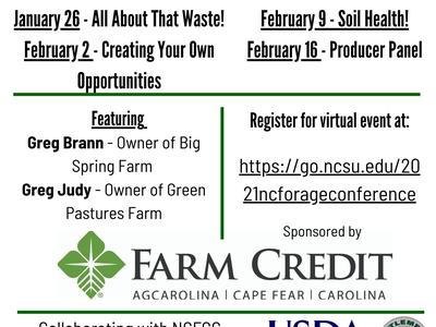 NCFGC 2021 Virtual Winter Conference — Jan 26, Feb 2, Feb 9, Feb 16; registration link