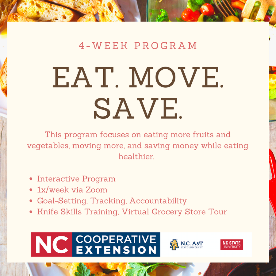 Eat. Move. Save. flyer