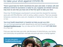 image of NC Dept. of Health & Human Services COVID Vaccine informational flyer for age 65 and up