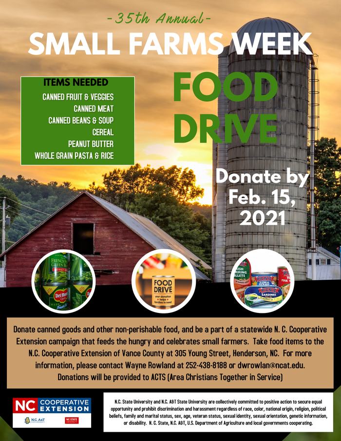Small Farms Week Food Drive