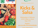 Kicks & Salsa flyer. All info in webpage.