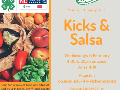 Kicks & Salsa flyer. All info in webpage.
