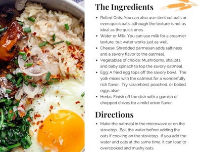 Savory Oatmeal with Egg