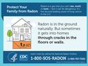 Protect Your Family from Radon; Radon enters homes through cracks in floors or walls. 1-800-SOS-RADON