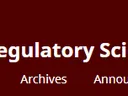 Website header with title "Journal of Regulatory Science" and navigation links