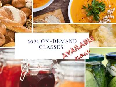 soups and jellies flier for on demand food classes