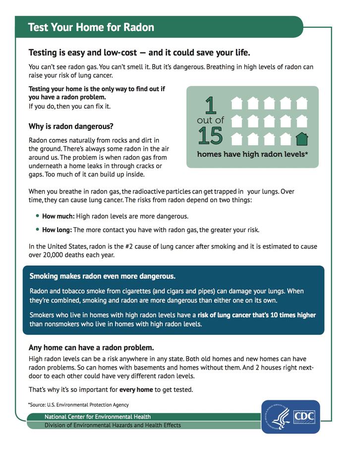 Test Your Home for Radon page 1