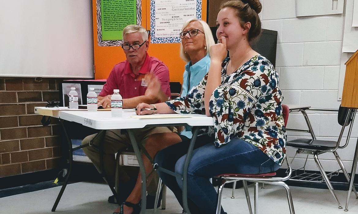 From left to right, Charles Beck, Jackie Nagy and Savannah Sartin judge a local 4-H contest. There are short-term and long-term roles for adults interested in volunteering and supporting youth development.