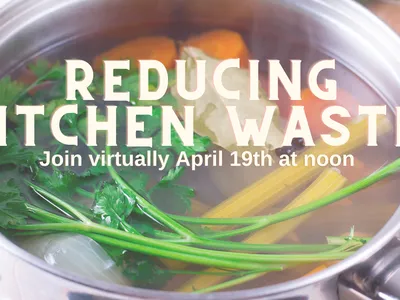cooking pot with kitchen scraps advertising Kitchen Waste Program