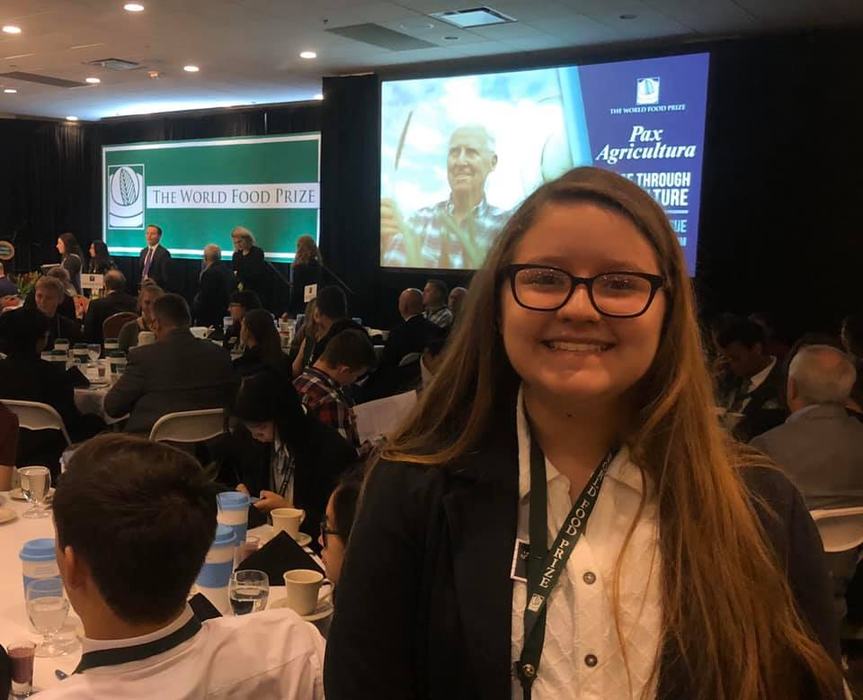 NC 4-H'er attending the Global Youth Institute in Des Moines, Iowa as part of the World Food Prize.