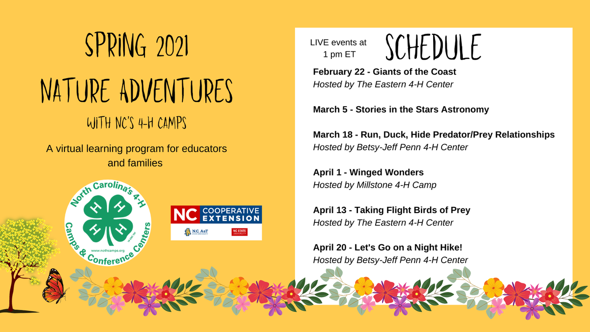 Nature Adventures Schedule flyer image