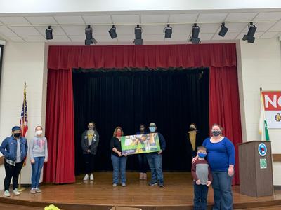 Presenting the donation