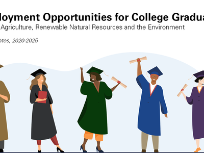 Diverse student characters in graduation clothes