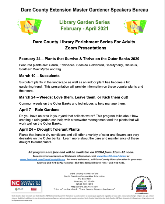 Library Garden Series flyer image