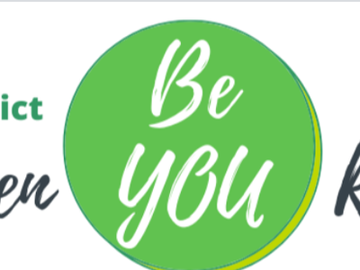 West District 4-H Teen "Be YOU" Retreat 2021 with 4-H clover and NC Cooperative Extension logos