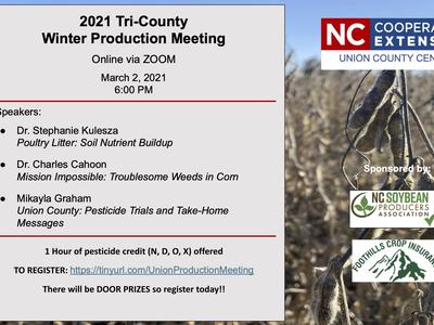 2021 Tri-County Winter Production Meeting — Online via ZOOM, March 2, 2021, 6:00 PM