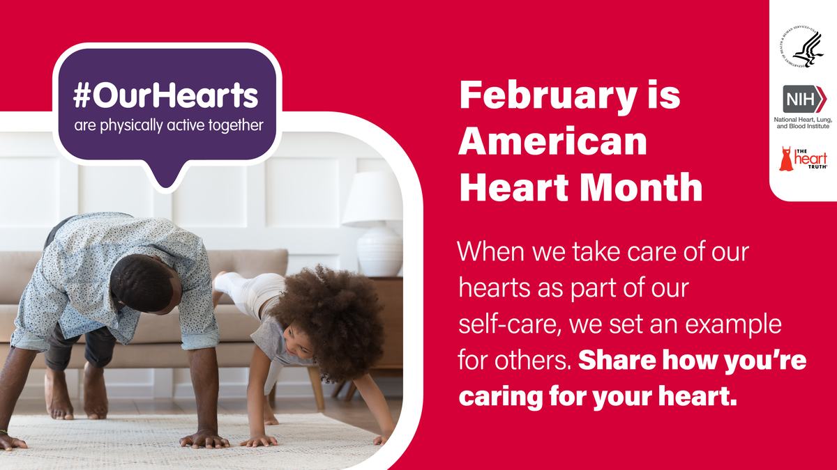Family doing Yoga at Home - American Heart Month