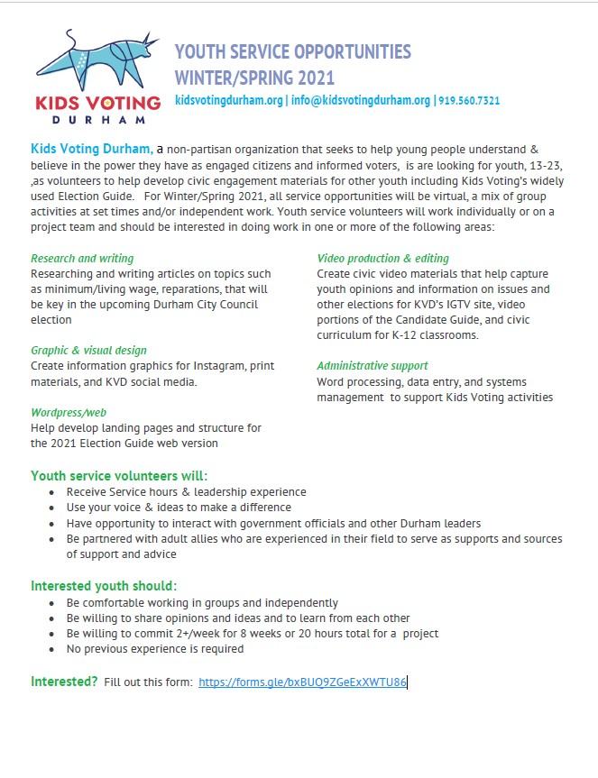 KId's Voting flyer image