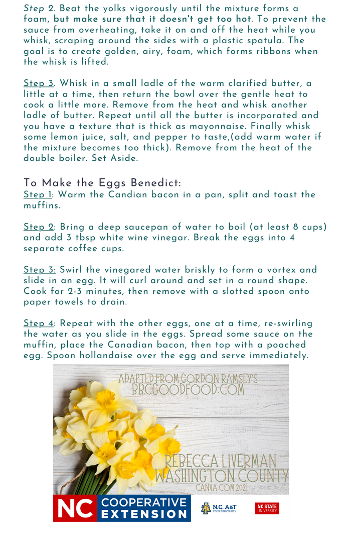 Eggs Benedict directions