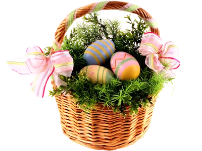 Easter basket with eggs