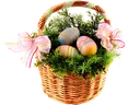 Easter basket with eggs
