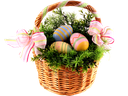 Easter basket with eggs