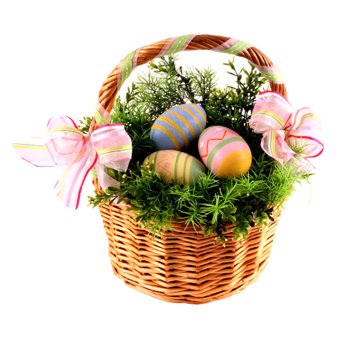 Easter basket with eggs