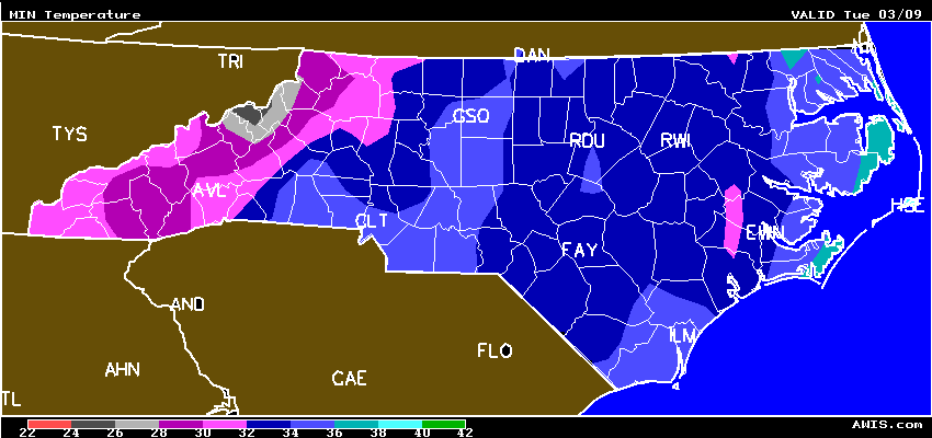Temperature map 