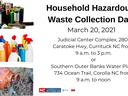 Flyer advertising Household Hazardous Waste Disposal Day