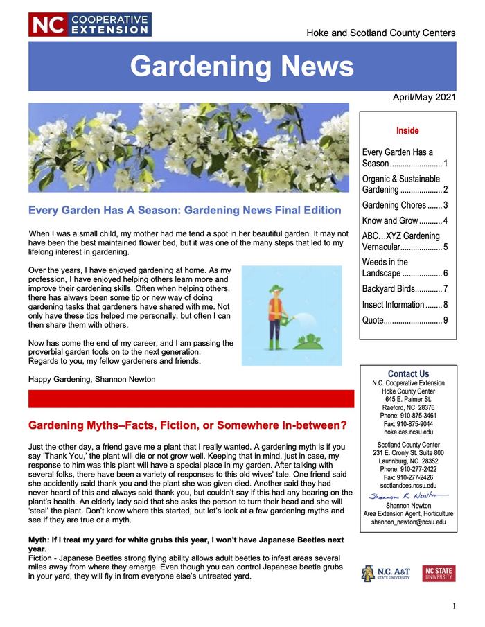 Gardening Newsletter