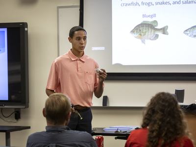4-H'er giving a presentation
