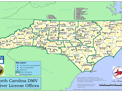 NC DMV Driver License offices