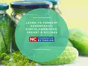 fermented pickles, cucumbers, "Learn to Ferment" Sauerkraut, Kimchi, Kombucha, yogurt, pickles