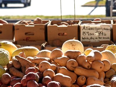 Vegetables and a Farmers Market