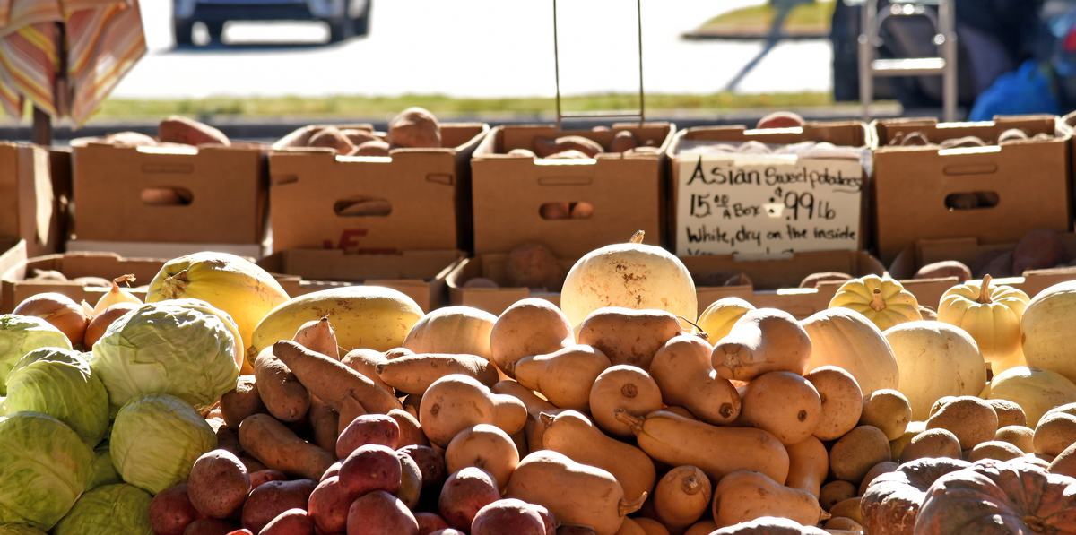 Vegetables and a Farmers Market